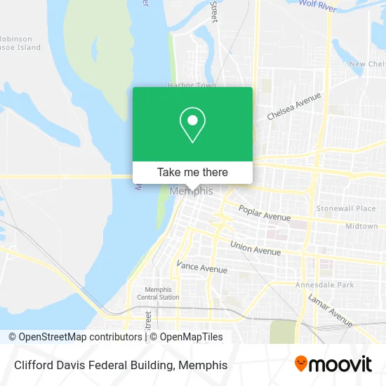 Clifford Davis Federal Building map