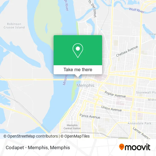 Codapet - Memphis map