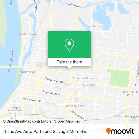 Mapa de Lane Ave Auto Parts and Salvage