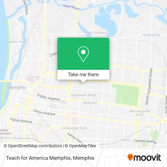 Teach for America Memphis map