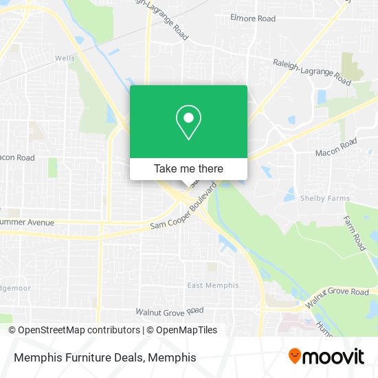 Mapa de Memphis Furniture Deals