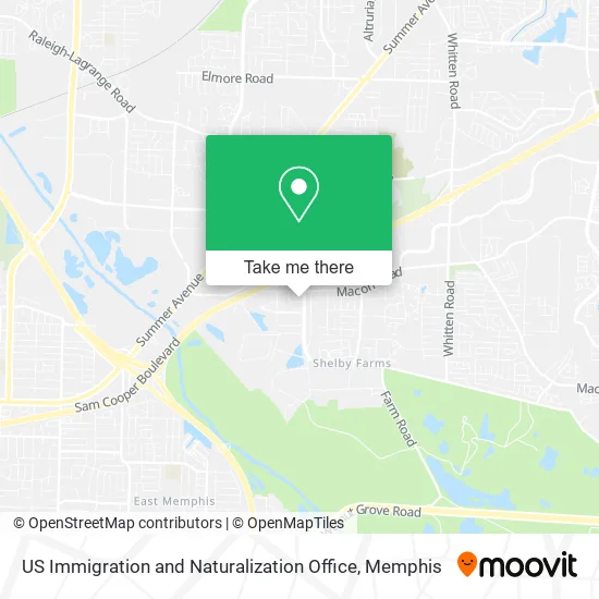 US Immigration and Naturalization Office map