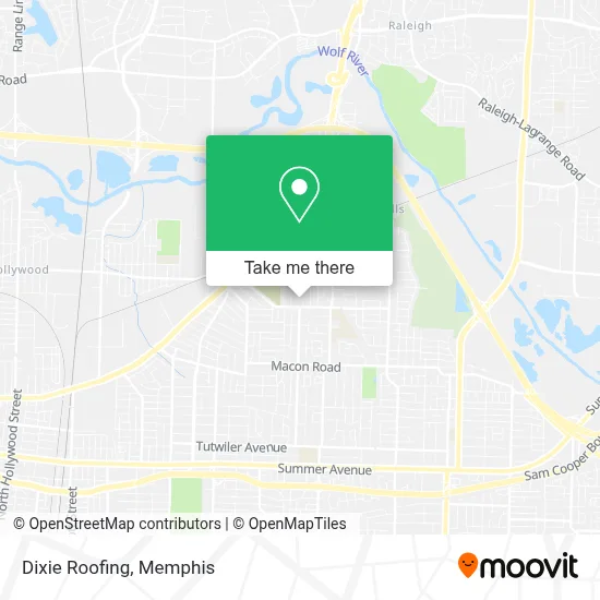 Dixie Roofing map