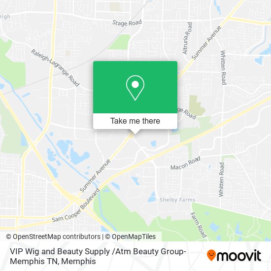 Mapa de VIP Wig and Beauty Supply /Atm Beauty Group-Memphis TN