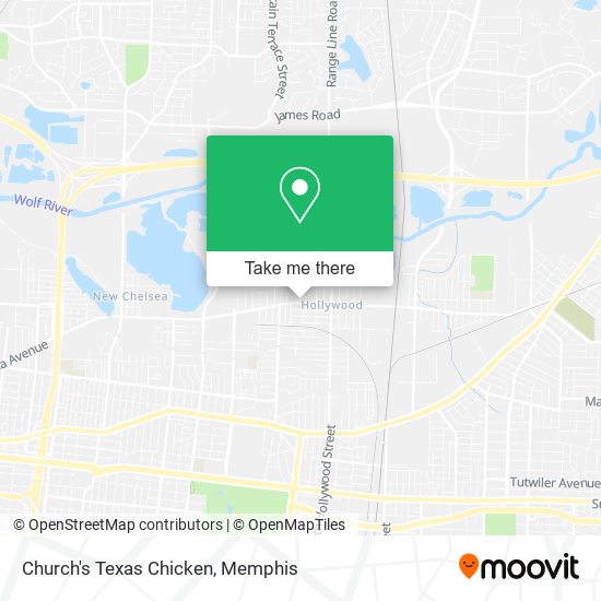 Mapa de Church's Texas Chicken