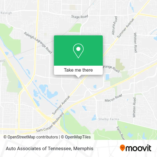 Auto Associates of Tennessee map