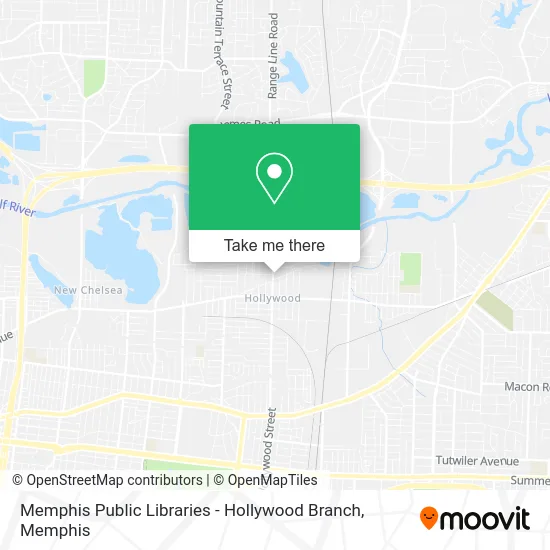 Memphis Public Libraries - Hollywood Branch map