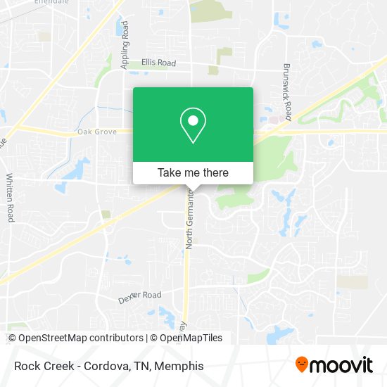 Mapa de Rock Creek - Cordova, TN