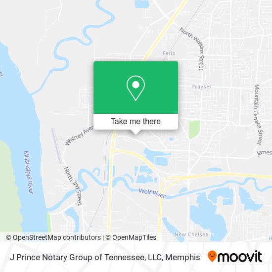 Mapa de J Prince Notary Group of Tennessee, LLC