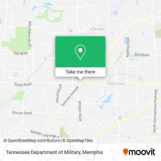 Tennessee Department of Military map