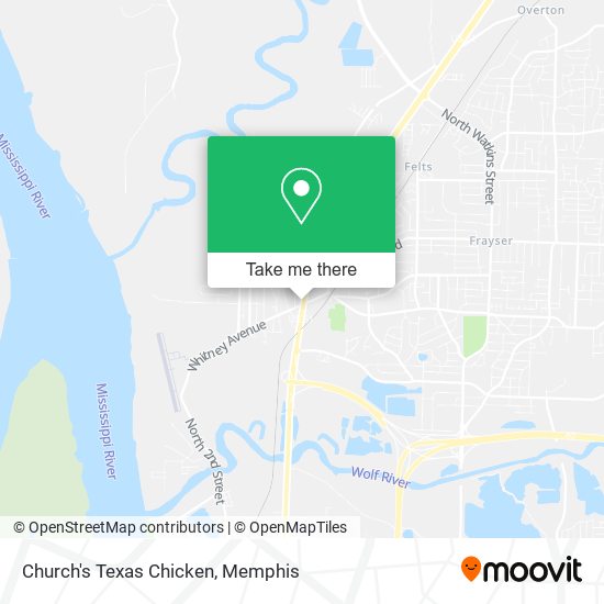 Church's Texas Chicken map