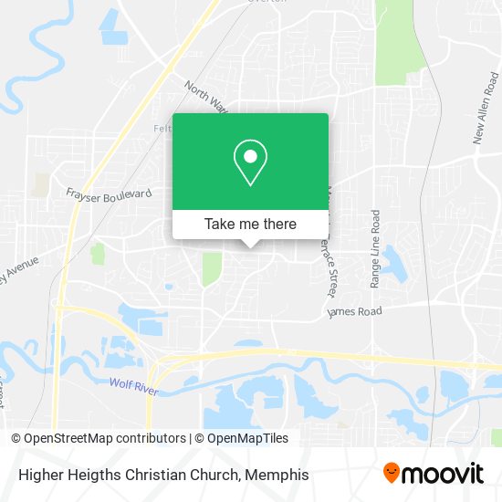 Higher Heigths Christian Church map