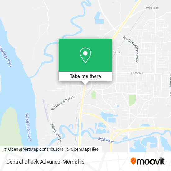 Central Check Advance map