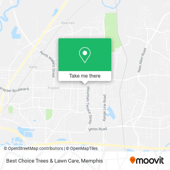 Mapa de Best Choice Trees & Lawn Care
