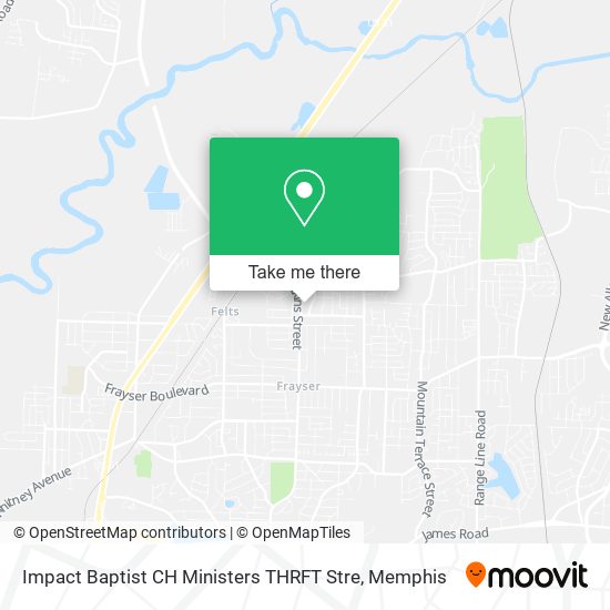 Mapa de Impact Baptist CH Ministers THRFT Stre