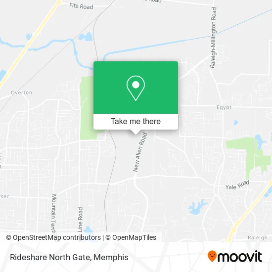 Rideshare North Gate map