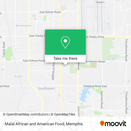Mapa de Malal African and American Food