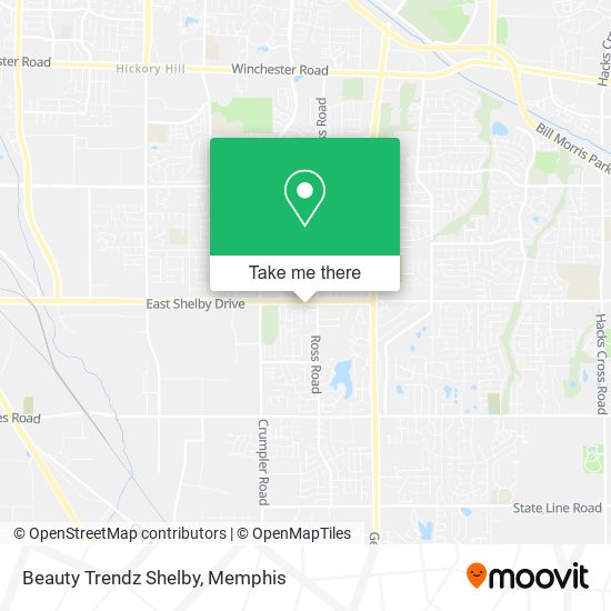 Beauty Trendz Shelby map