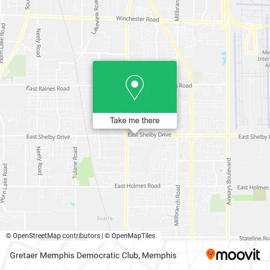Mapa de Gretaer Memphis Democratic Club