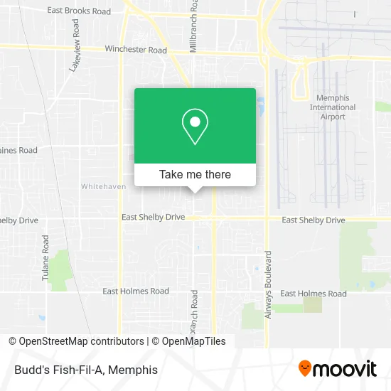 Budd's Fish-Fil-A map