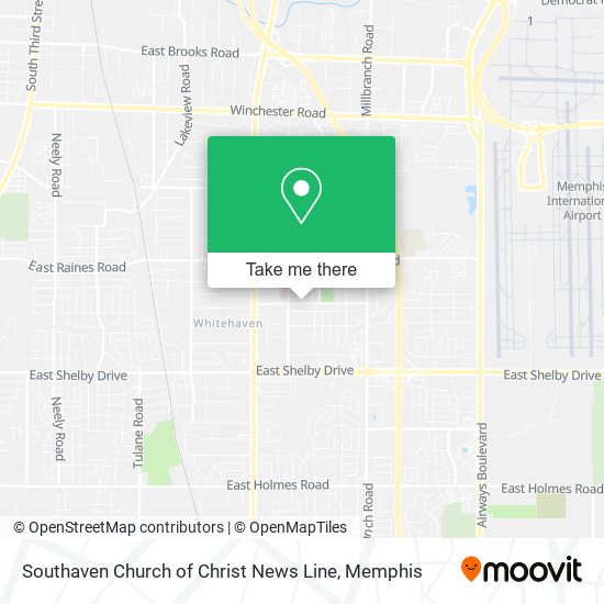 Southaven Church of Christ News Line map
