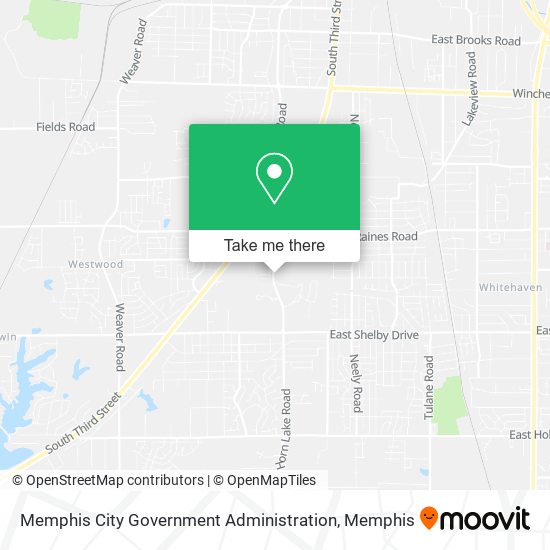 Memphis City Government Administration map