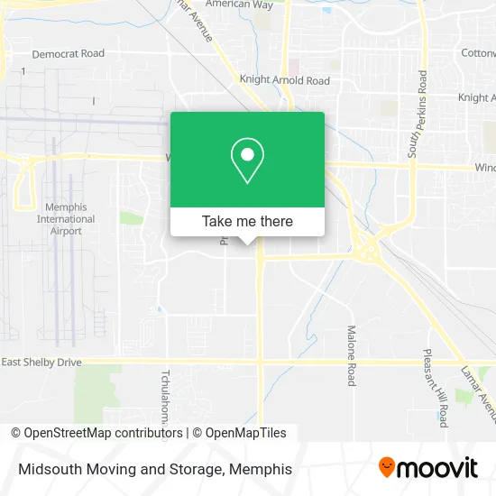 Midsouth Moving and Storage map