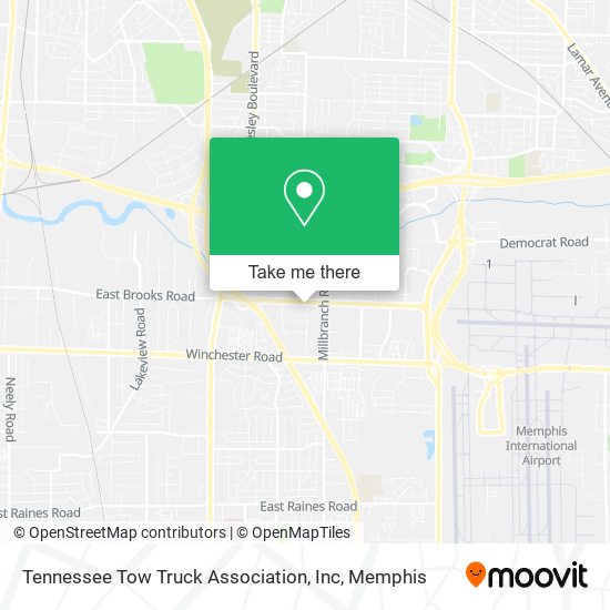 Mapa de Tennessee Tow Truck Association, Inc