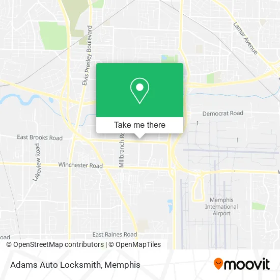Adams Auto Locksmith map