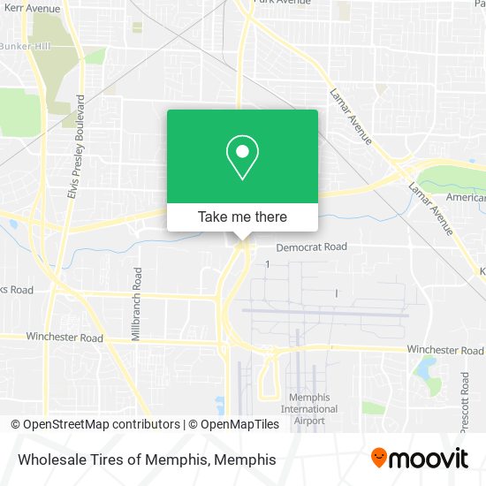 Wholesale Tires of Memphis map