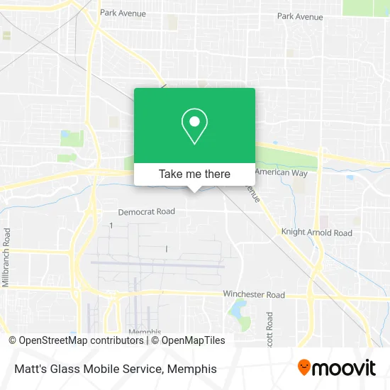 Matt's Glass Mobile Service map