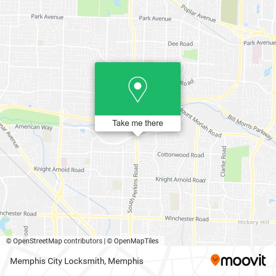 Memphis City Locksmith map