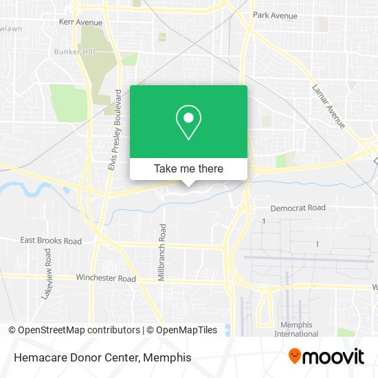 Mapa de Hemacare Donor Center