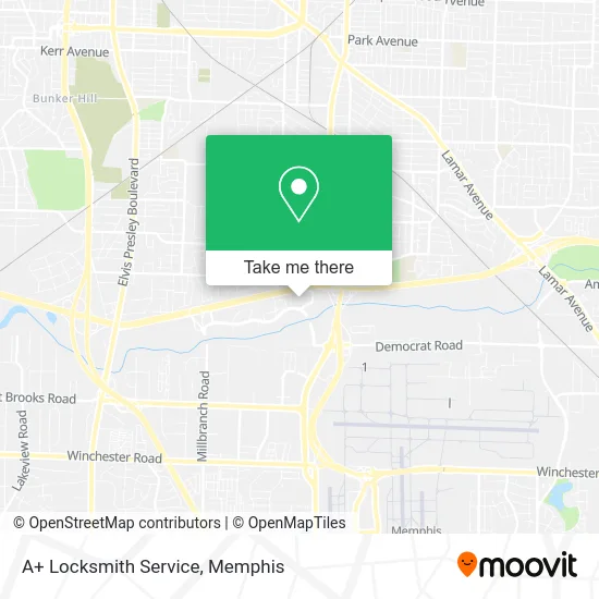 A+ Locksmith Service map
