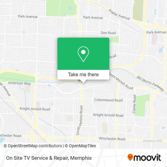 On Site TV Service & Repair map