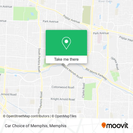 Car Choice of Memphis map