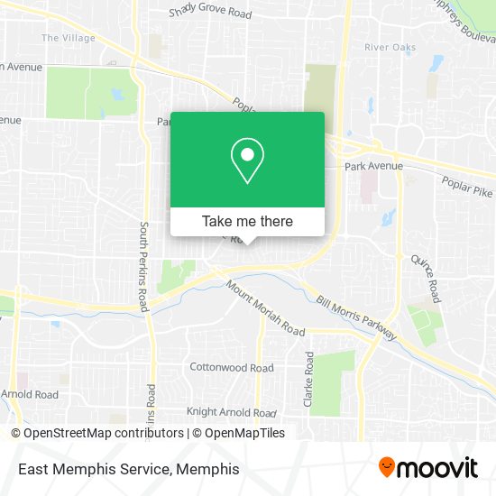 East Memphis Service map