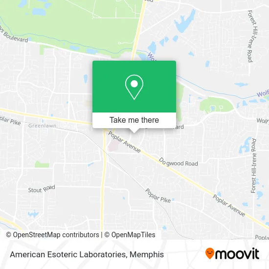 American Esoteric Laboratories map