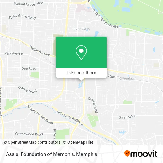 Mapa de Assisi Foundation of Memphis