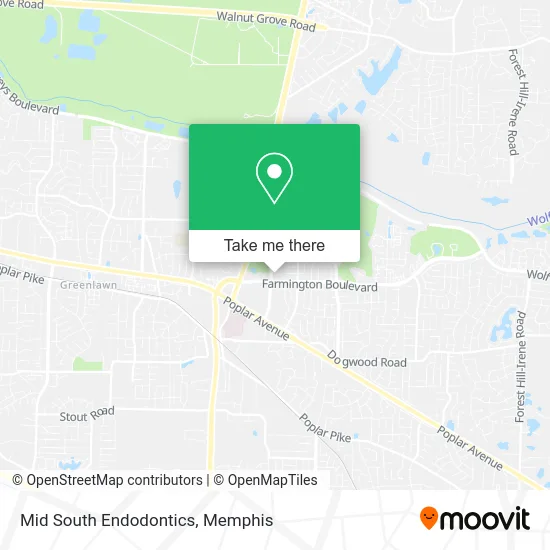 Mid South Endodontics map