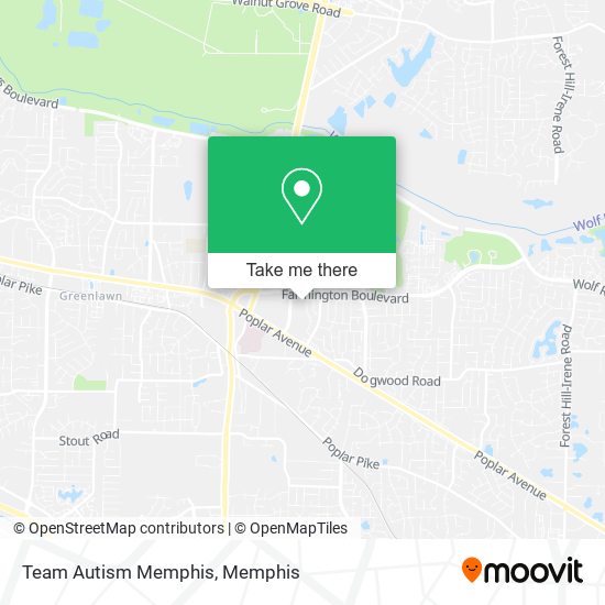 Team Autism Memphis map