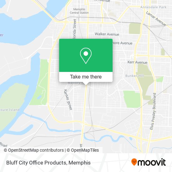 Bluff City Office Products map