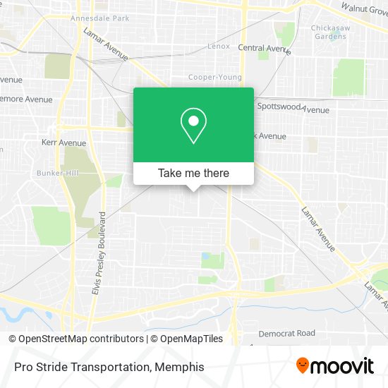 Pro Stride Transportation map