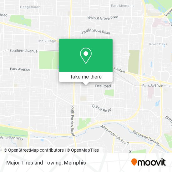 Mapa de Major Tires and Towing
