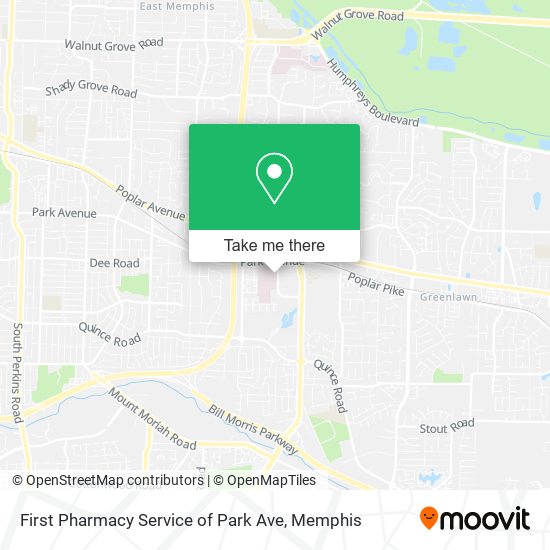 First Pharmacy Service of Park Ave map