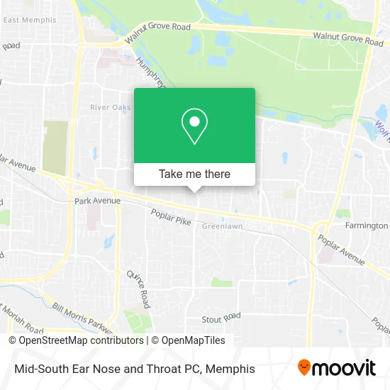 Mid-South Ear Nose and Throat PC map