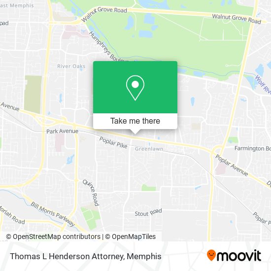 Thomas L Henderson Attorney map