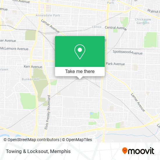 Towing & Locksout map