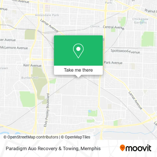 Paradigm Auo Recovery & Towing map