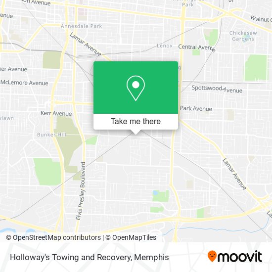 Holloway's Towing and Recovery map